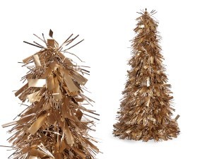 Eglutė dekoratyvinė 27x27x45,5 cm aukso spalvos Krist+ 82577 KLD