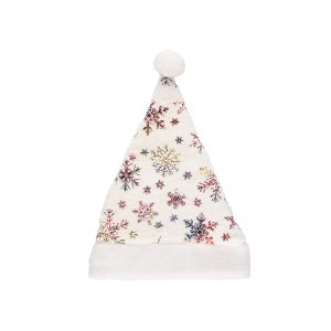 Kalėdinė kepurė baltos spalvos Snaigė 31x42 cm Winteria 636900 kld