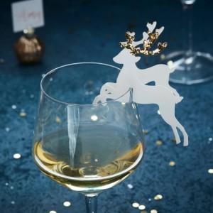 Dekoracija taurėms papuošti 10 vnt Elnias Ginger Ray 123514