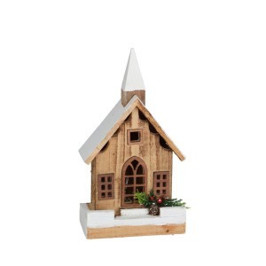 Dekoracija kalėdinė Paukščio namelis 5LED 19x10x34 cm 8445393519272 kld