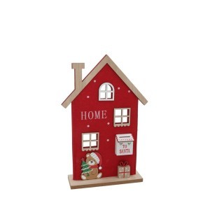 Dekoracija kalėdinė Namelis MDF 21x30.5 cm 8445393471501 kld