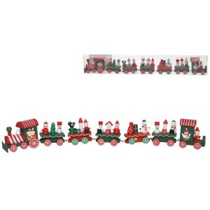 Dekoracija kalėdinė Traukinys 42x3x5 cm medis/metalas 8445393305455 KLD