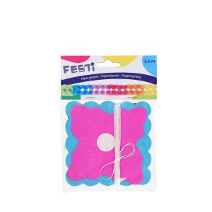 Popierinė girlianda dekoravimui 360x12 cm Festi 634742
