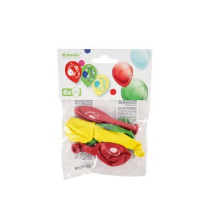 Balionų rinkinys 6 vnt D22,8 cm įv. spalvų 120311