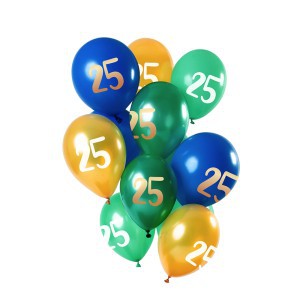 Balionų rinkinys 25! 12 vnt D30 cm Folat 118447