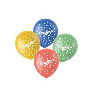 Balionų rinkinys Congrats! 6 vnt D33 cm Folat 118419