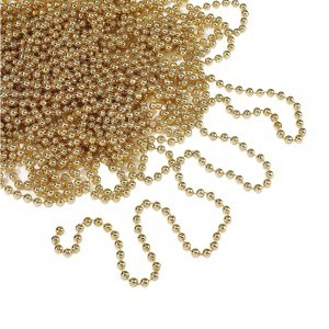 Grandinėlė girlianda karoliukai aukso sp. 5m x 5mm 26008_ZL kld