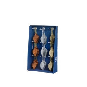 Eglutės papuošalas Lapas 6x1,5x13 cm (mix) Winteria 628984 KLD