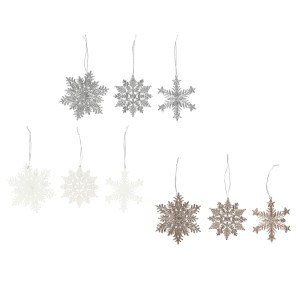 Eglutės papuošalas Snaigė D10 cm (mix) Winteria 628985 KLD