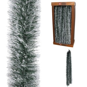 Girlianda kalėdinė eglutei 15 cm x 2.7 m žalia/balta 8445393710129 KLD