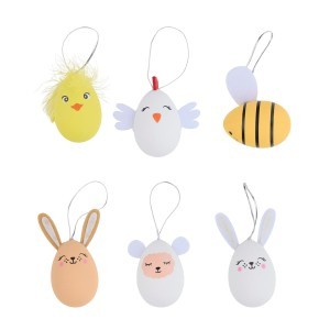 Dekoracijos pakabinamos Kiaušiniai  3 vnt. D4 cm ARTICASA 871125249829 velyk