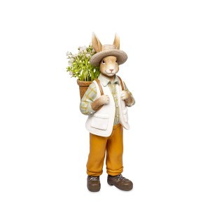 Figūrėlė Triušis polirezininis 30x11x11 cm 175082 velyk