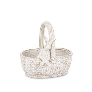 Krepšelis dekoratyvinis keramikinis su kiškiu  17x18x14,5 cm 177888 velyk