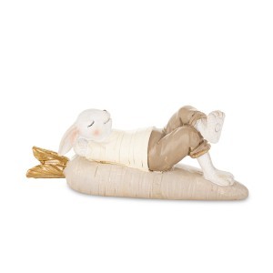 Figūrėlė Triušis ant morkos 6,5x15,5x4,5 cm 175300 velyk