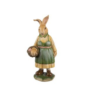 Figūrėlė Triušis su pintine 9x7x20 cm velykinis Clayre