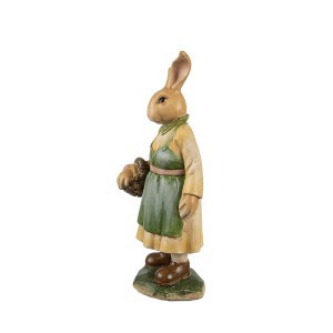 Figūrėlė Triušis su pintine 9x7x20 cm velykinis Clayre