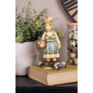 Figūrėlė Triušis su pintine 9x7x20 cm velykinis Clayre