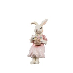 Figūrėlė Kiškis sėdintis 7x5x13 cm velykinis Clayre