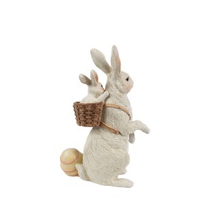 Figūrėlė Triušis su krepšiu 10x9x16 cm velykinis Clayre