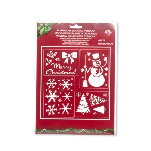Trafaretai langams kalėdiniai 28.3x20.9 cm (mix 6) 8430540652742 kld