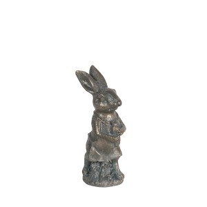 Figūrėlė polirezininė Zuikis mergaitė bronzinės sp. 4x4x11 cm velykinis Clayre