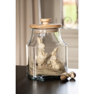 Figūrėlė polirezininė Zuikis mergaitė  4x4x11  cm velykinis Clayre