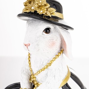 Figūrėlė Zuikis polirezininis 17,5x10,5x10,5 cm 183133 velyk