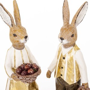 Figūrėlė Zuikis polirezininis 25,5x9,5x6 (25x7,5x7) cm 177557 velyk