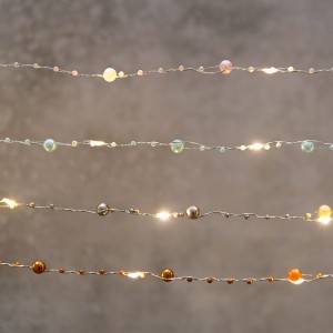 Girlianda 20 LED lempučių 2 m šiltai balta 2xAA baterijos Finnlumor 330624 KLD