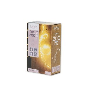 Girlianda 200 LED 1 m šilta balta spalva Feeric 877856G kld