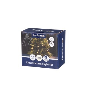 Girlianda 200 LED lempučių Kalėdų eglei (tinka viduje ir lauke) Finnlumor 609252
