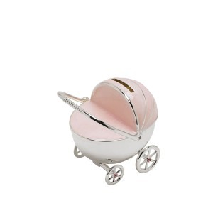Taupyklė Vežimėlis rožinis metalinis 13x10x11 cm BM392 Bambino Widdop