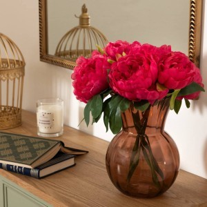 Dekoratyvinė gėlių puokštė Bijūnai 20x20x31 cm Atmosphera 110348C