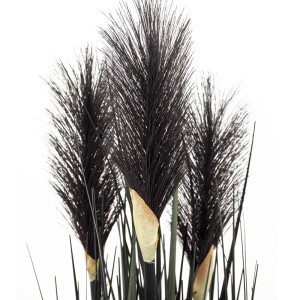 Dekoratyvinė gėlė vazonėlyje juoda 40x13x13 cm 166454