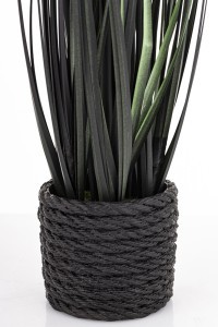 Dekoratyvinė gėlė vazonėlyje juoda 40x13x13 cm 166454