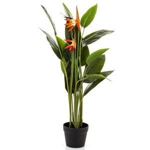 Dirbtinė gėlė vazonėlyje Strelicija 86x45x35 cm 176222