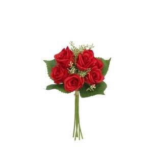 Dekoratyvinė gėlių puokštė Rožės 21x21x33 cm 8445393434933