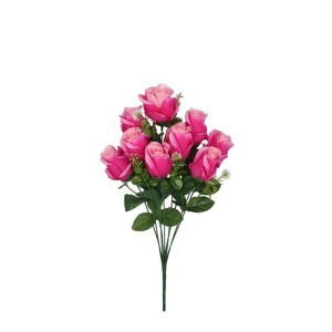 Dekoratyvinė gėlių puokštė Rožės 23x47 cm fuscijų sp. 8445393411194