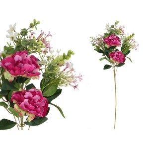 Dekoratyvinė gėlė Bijūnas 87 cm rožinė (fuksijų)  8445393435619