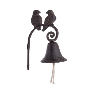 Varpas metalinis juodas Paukščiai 28x15x10 cm 159138