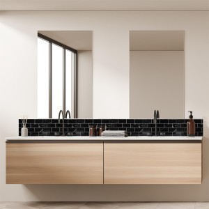 Plokštelė sienai lipni dekoratyvinė juoda sp. 33x27,5 cm HD7709