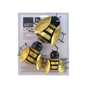 Sienos dekoracija Bitė 3 vnt. 12x10x8 cm ARTICASA 871125250225