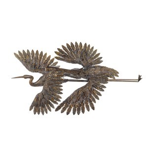 Sienos dekoracija Gervės metalinė bronzinės sp. 60x104x5 cm 177777