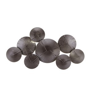 Sienos dekoracija metalinė juodos auksinės sp. 46x81x5,5 cm 140360