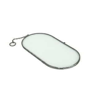 Rėmelis ovalus pakabinamas stiklinis, metalinis 31x17x1 cm Parlane 102371