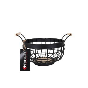 Vaisinė juodos spalvos 25x15 cm metalas/medis Percutti MKT02932