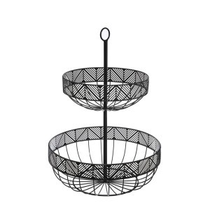 Vaisinė 2 aukštų D43xH30,5 cm metalinė Secret de Gourmet 154289