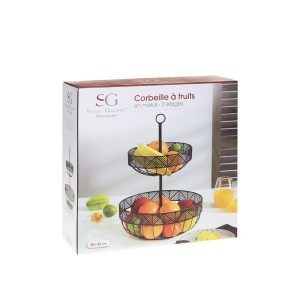 Vaisinė 2 aukštų D43xH30,5 cm metalinė Secret de Gourmet 154289