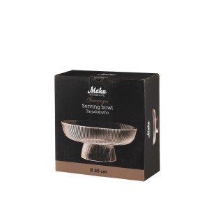 Vaisinė/serviravimo dubuo stiklinė D26xH11 cm Maku 655869