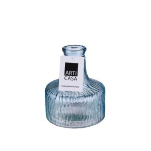 Vaza stiklinė zebro rašto D10,8xH13,3 cm 360 g ARTICASA 871125224402